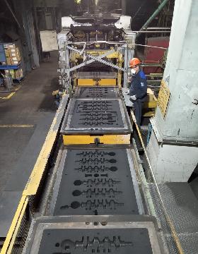 Ремонт формовочной линии на литейном заводе