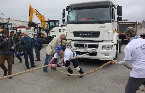 Автотехника КАМАЗ на выставке в Иркутске