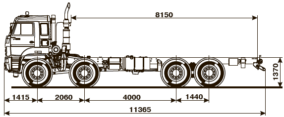 Шасси KAMAZ-6560-53